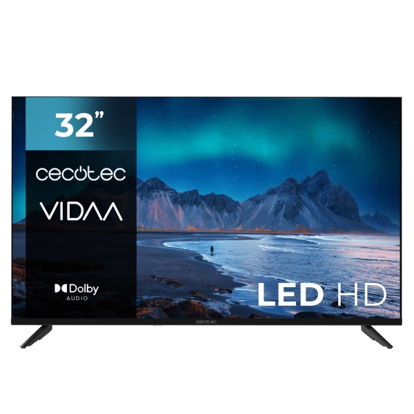 cecotec a5 series alh50032 televisor smart tv de 32" led con resolucion hd sistema dolby audio sistema operativo vidaa wifi integrado 3 hdmi 2 usb sonido 16w color negro