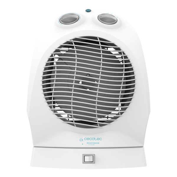 cecotec readywarm 9890 force rotate calefactor electrico 2400w oscilacion a 60º 2 niveles de potencia 3 modos funcionamiento silencioso sistema de seguridad triple color blanco