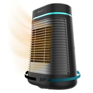 cecotec readywarm 1550 max ceramic rotate smart calefactor ceramico de sobremesa potencia de 1500w oscilante pantalla digital termostato regulable 3 modos de calor color negro