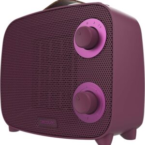 cecotec readywarm 1500 ceramic pink aura calefactor ceramico 1500w cobertura hasta 15 m² termostato regulable 3 modos de uso estilo moderno triple sistema de seguridad color rosa