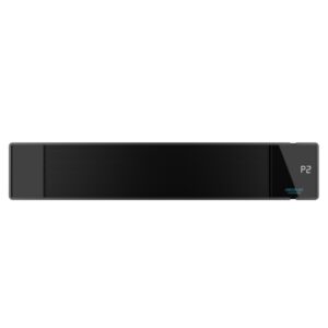 cecotec ready warm 8700 power steel calefactor de radiacion infrarroja de pared 2400w ip65 para exteriores temporizador 24h panel de cristal led kit de montaje incluido color negro