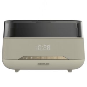 cecotec purearoma 1300 hydra speaker humidificador de aromaterapia con altavoz integrado capacidad 300ml pantalla led bluetooth 3 modos temporizador 7 colores led minimalista color beige
