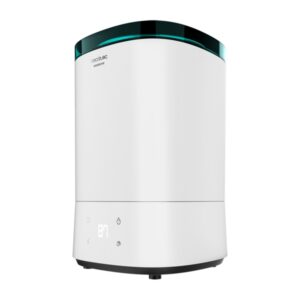 cecotec breeze care 3000 humidificador de aire 30w capacidad de 5.5l 330 ml/h control humedad de 30 a 90% cobertura hasta 30m2 autonomia 24h modo noche 21.4x21.4x33.3cm color blanco