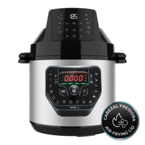 cecotech fry olla gm programable con cabezal freidora sin aceite cocina multifuncion 27 modos capacidad 6l programacion 24h control por voz seguridad avanzada color negro