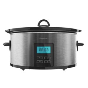 cecotec chupchup matic olla de coccion lenta pantalla lcd capacidad 5.5l cubeta ceramica ovalada programable tapa cristal abatible recetario acero con acabados en negro