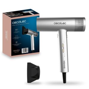 cecotec bamba ionicare rockstar aluminum secador de pelo 2000w iones negativos resistente e impermeable boquilla de precision control de velocidad y temperatura color aluminio