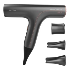 cecotec bamba ionicare 6000 rockstar soft secador de pelo 2 en 1 selector tactil calentamiento ultrarrapido rango de 140 a 200°c punta fria cable giratorio 360º color gris oscuro