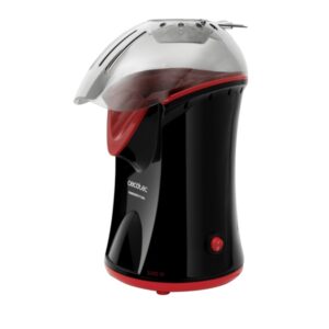 cecotec funandtaste pop corn palomitero electrico 1200w conveccion por aire caliente listas en 2min cuchara dosificadora facil limpieza desmontable color negro y rojo