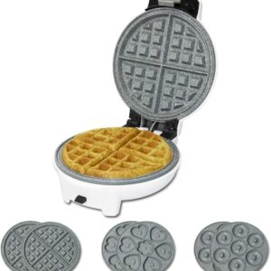 cecotec fun gofrestone 3in1 gofrera potencia de 700w placas intercambiables revestimiento antiadherente indicador luminoso proteccion sobrecalentamiento base antideslizante color blanco