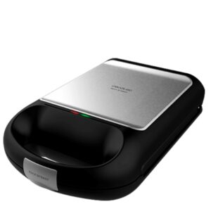cecotec rock'ntoast family sandwichera extragrande 3 en 1 1500w capacidad para 4 sandwiches 3 placas intercambiables antiadherente apertura 180° acero inoxidable color negro