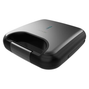 cecotec rock’ntoast combo sandwichera 3 en 1 800w revestimiento antiadherente placas intercambiables acabados en acero inoxidable tacto frio en asa indicador luminoso color negro