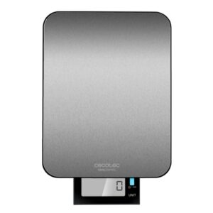 cecotec cook control 9000 waterproof bascula de cocina capacidad hasta 10kg precision de 1g resistente al agua pantalla extragrande acero inoxidable funcion tara bateria incluida