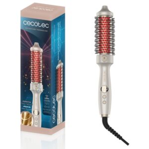 cecotec instantcare thermoglow cepillo alisador tecnologia de infrarrojos 5 temperaturas ajustables barril de 38mm funcion memoria pantalla digital apagado automatico color blanco