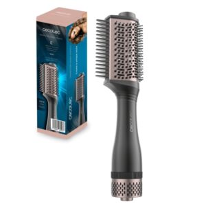 cecotec bamba ceramiccare unique triangle cepillo alisador 5 en 1 1200w control de temperatura cerdas desenredantes funcion de volumen tecnologia de iones pantalla digital color negro
