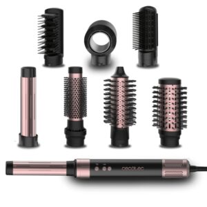 cecotec bamba ceramiccare airglam cepillo electrico alisador 1400w funcion secado y alisado accesorio para rizos y ondas facil manejo y control iones negativos color negro