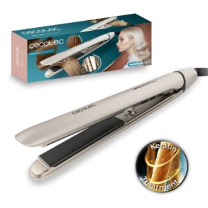 cecotec lisse 880 hidraprotect plancha de pelo cable 360º de 1.6m deslizamiento ultrasuave iones negativos placas flotantes 3d temperatura de 160 a 220°c color blanco