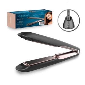 cecotec bamba ritualcare liberty pro plancha de pelo autonomia 40min base de carga portatil temperatura regulable revestimiento ceramico bloqueo de seguridad placas flotantes color negro