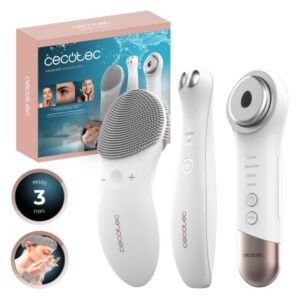 cecotec facecare skinroutine pack de cuidado facial limpiador con doble cara vibracion para limpieza profunda intensidad ajustables funcion calor diadema color blanco