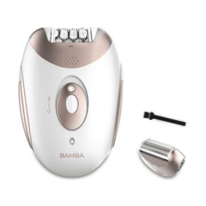 cecotec bamba skincare depil action depiladora de arranque inalambrica uso con y sin cable bateria 700mah 40min de uso continuo 2 velocidades 2 cabezales intercambiables color blanco