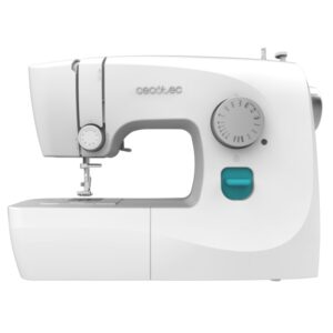 cecotec bellecouture 1500 maquina de coser para principiantes 15 puntadas variadas ojal manual en 4 tiempos luz led brillante brazo libre y almacenamiento portatil y ligera color blanco