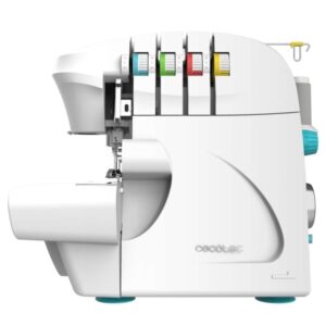cecotec bellecouture overlock maquina de coser remalladora de 4 hilos velocidad hasta 1100rpm apto para todo tipo de tejidos prensatelas ajustable puntadas decorativas variadas color blanco