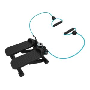 cecotec drumfit steptrain 1000 band stepper compacto con bandas elasticas pantalla lcd resistencia regulable manualmente pedales antideslizantes compacto soporta hasta 100kg color negro