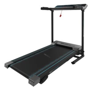 cecotec drumfit wayhome 1000 runner sprint cinta de correr plegable 600w velocidad hasta 10km/h pantalla led pulsometro 12 programas superficie 110x40cm color negro y gris