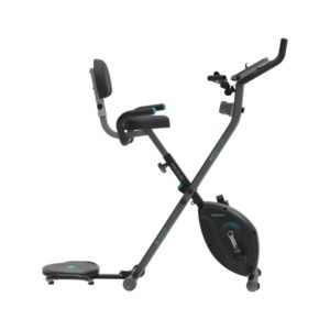 cecotec drumfit x bike 3000 neo pro bicicleta estatica plegable pantalla lcd sillin acolchado y respaldo soporte para dispositivos resistencia magnetica ruedas de transporte color negro