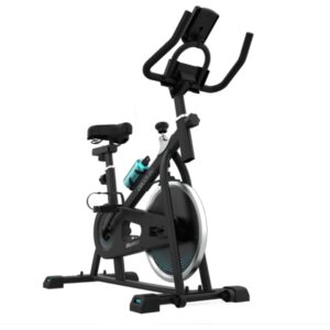 cecotec drumfit indoor 6000 forcis bicileta estatica pantalla lcd volante de 6kg resistencia ajustable soporte para dispositivos botella y portabotellas pedales con calapies color negro