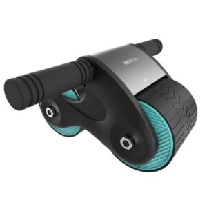 cecotec drumfit ab fit rueda abdominal con rebote sistema de frenado controlado compacto con doble rueda esterilla antideslizante peso ligero de 1.2kg apto para todos los niveles color negro
