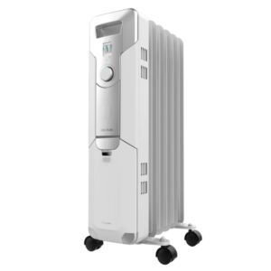 cecotec ready warm 5000 space radiador de aceite con 5 modulos de 150x580mm 1000w calienta hasta 12m2 3 niveles de potencia facil transporte con ruedas recogecables color blanco