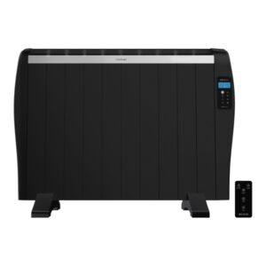 cecotec readywarm 2100 thermal emisor termico con 10 elementos 1500w cobertura hasta 20 m² pantalla lcd mando a distancia programador semanal termostato color negro