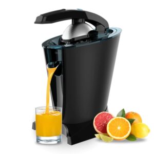 cecotec essentialvita hyden 600 exprimidor electrico 600w brazo electrico filtros de acero inoxidable conos desmontables sistema antigoteo apto para lavavajillas color negro