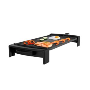 cecotec tasty and grill 2500 rockwater mixgrill plancha electrica 2150w antiadherente superficie mixta termostato apto lavavajillas bandeja recogegrasas asas de tacto frio color negro