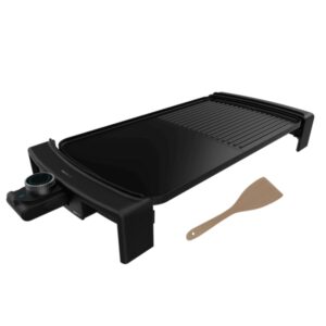 cecotec tasty and grill 3000 blackwater mixgrill plancha electrica 2600w antiadherente superficie mixta grill y plancha termostato regulable apta para lavavajillas 45x25cm color negro