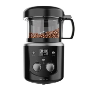cecotec roaster booster tostadora de cafe capacidad hasta 150g tostado homogeneo 1400w modo automatico circulacion de aire tiempo ajustable 8 niveles alarma de aviso color negro