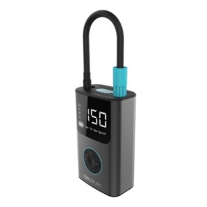 cecotec air max inflador electrico 150psi de presion maxima compatibilidad multiple doble bateria de litio 2000mah usb c inflado rapido carga en 4h luz led integrada color negro