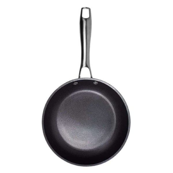 cecotec polka fantasy silver sarten de aluminio forjado de 24cm antiadherente libre de pfoa mango en acero inoxidable apta para horno hasta 230°c compatible con induccion color negro