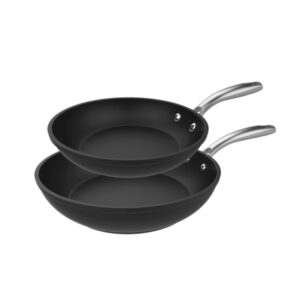 cecotec polka fantasy silver pack de 2 sartenes de 20 y 24cm revestimiento antiadherente aluminio forjado libre de pfoa compatible con induccion mango remachado color negro