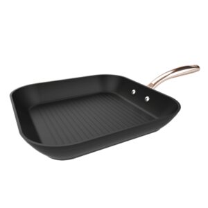 cecotec polka fantasy grill golden sarten cuadrada de 28cm aluminio forjado mango remachado revestimiento antiadherente apto para horno hasta 230°c compatible con induccion color negro