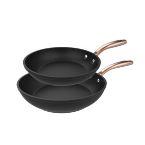 cecotec polka fantasy golden pack de 2 sartenes de 20 y 24cm acero inoxidable revestimiento antiadherente apta para horno hasta 230°c compatible con induccion color negro
