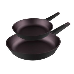 cecotec polka experience titan pack de 2 sartenes de 20 y 24cm aluminio fundido teflon antiadherente libre de pfoa compatible con induccion apto para lavavajillas color granate