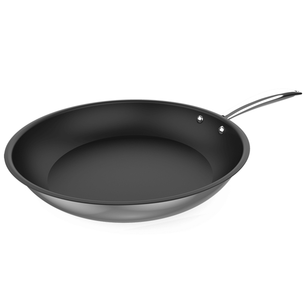 cecotec polka classy steel sarten de acero inoxidable de 28cm alta durabilidad compatible con induccion facil limpieza color negro