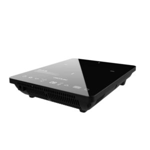 cecotec full crystal onyx placa de induccion portatil 2000w temperatura de 60 a 260°c cristal esmaltado tactil temporizador diametro hasta 28cm regulable 35x28x7cm color negro