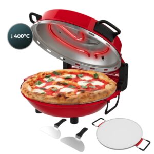 cecotec fun pizza and co mamma mia window horno electrico para pizzas 1200w ventana de visualizacion temporizador temperatura ajustable resistencias superior e inferior color rojo