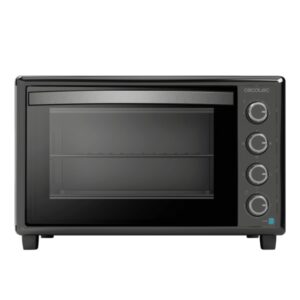 cecotec bake and toast 6090 gyro horno de sobremesa 2200w capacidad de 60l 12 funciones rustidor giratorio horneado por conveccion luz interior puerta doble cristal color negro