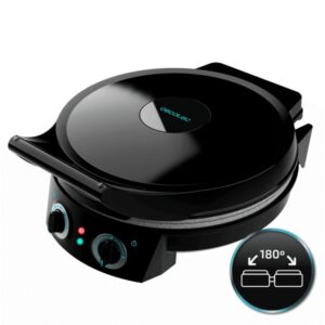 cecotec fun pizza and co horno electrico para pizzas 1800w temporizador 30min apertura 180º antiadherente diametro 31cm temperatura 220ºc versatil para varias preparaciones color negro