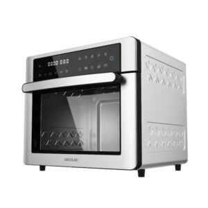 cecotec bake and fry 3000 touch steel horno de sobremesa 1600w capacidad 30l freidora de aire pantalla tactil 9 funciones cocina por conveccion temperatura hasta 230°c acero inoxidable