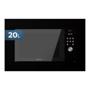 cecotec grandheat 2000 built in microondas encastrable 700w capacidad 20l grill 900w 9 funciones preconfiguradas descongelacion por peso temporizador seguridad infantil color negro