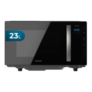 cecotec grandheat 2300 flatbed touch microondas sin plato 800w capacidad 23l panel tactil 8 funciones preconfiguradas revestimiento ceramico temporizador sinplato giratorio color negro